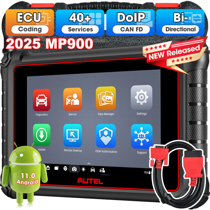 【2025 Newest】Autel Maxipro MP900 Diagnose Scanner丨Android 11 Mehrmarken Alles System丨40+Reset Service丨ECU Codingest Aktivtest