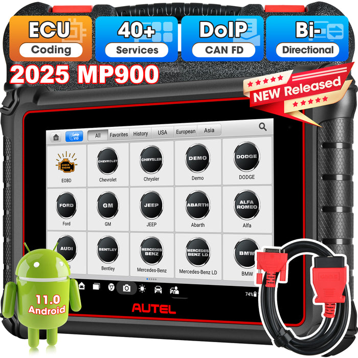 【2025 Newest】Autel Maxipro MP900 Diagnose Scanner丨Android 11 Mehrmarken Alles System丨40+Reset Service丨ECU Codingest Aktivtest