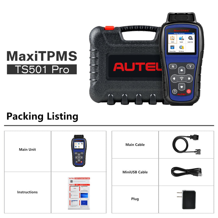 Autel MaxiTPMS TS501 Pro TPMS Tool丨Sensoren neu lernen/aktivieren丨MX-Sensoren programmieren丨Lebenslanges kostenloses Update