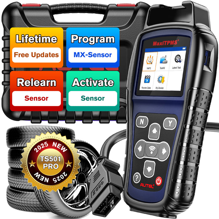 【2025 Newest】Autel MaxiTPMS TS501 Pro Professional TPMS Tool丨Relearn /Activate Sensors丨Program MX-Sensors丨Complete TPMS System Diagnosis丨Multi-language/Lifetime free update