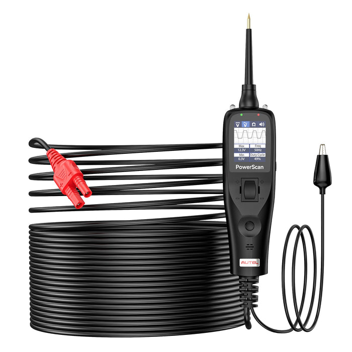 Autel PowerScan PS100丨Color Black  Automotive Circuit Tester Universal 12V/24V Power Circuit Probe Tool 20ft Extension Cable