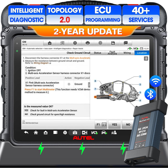 【2 Jahre Update】Autel MaxiCOM Ultra Lite S | Top Intelligenter Diagnose scanner | J2534 ECU-Programmierung/ECU-Codierung | 40+ Service | Upgraded of MS909/MS919