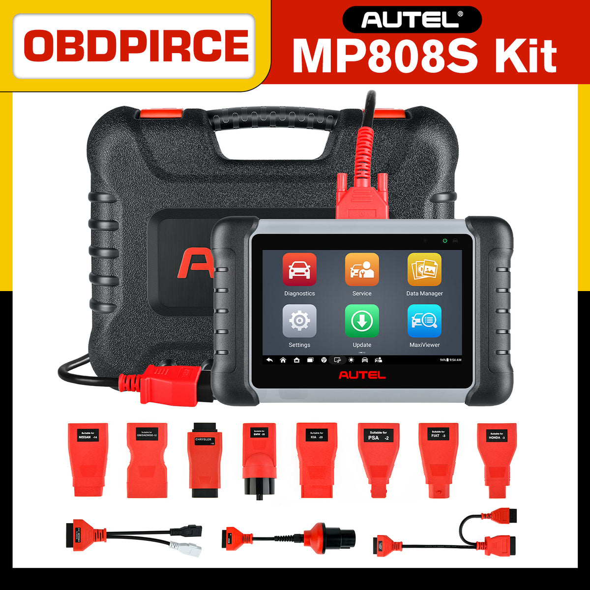 Autel MaxiPro MP808S Kit All System OBD2 Diagnostics Tool — obdpricede