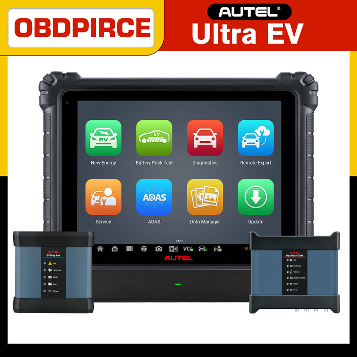 Autel MaxiSYS Ultra EV(Maxisys Ultra+EV box) Intelligente Diagnose mit MaxiFlash VCMI für Elektro-/Hybrid-/Gas-/Dieselfahrzeuge/ Nur Englisch