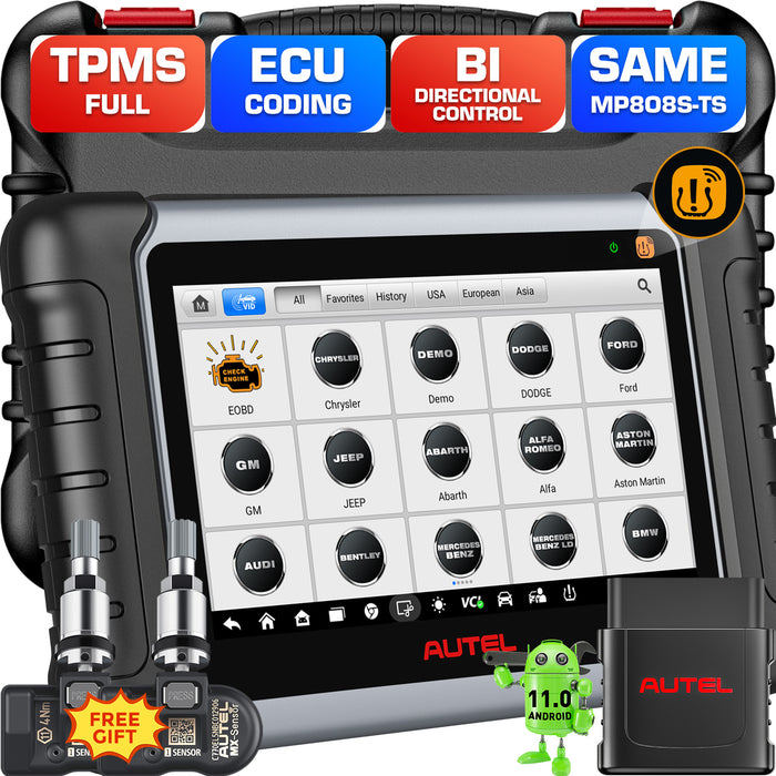 Autel MaxiDas DS808S-TS Drahtloses TPMS-Diagnosetool | Vollständige TPMS-Programmierung | OE-Level Alle Systemdiagnose | Über 30 spezielle Reset-Dienste | Mehrsprachig