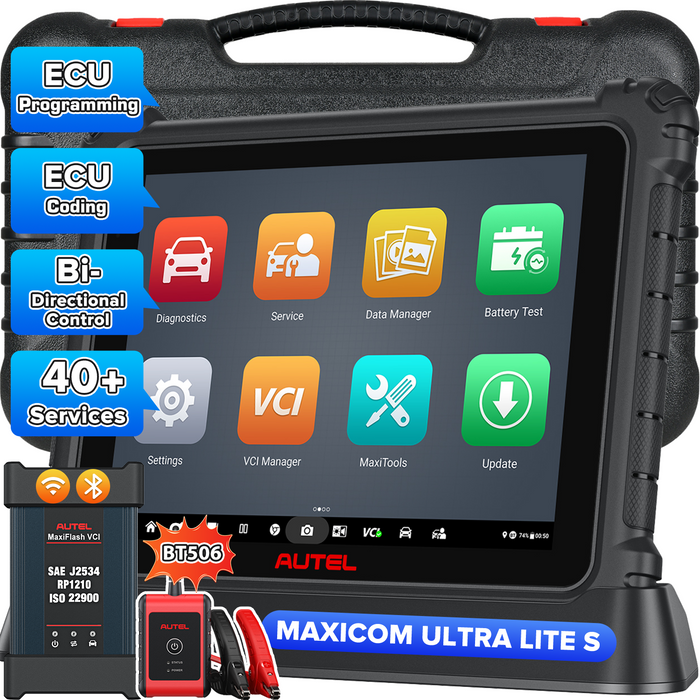 【2 Jahre Update】Autel MaxiCOM Ultra Lite S | Top Advanced Diagnose scanner | J2534 ECU-Programmierung/ECU-Codierung | 40+ Service | Upgraded of MS909/MS919