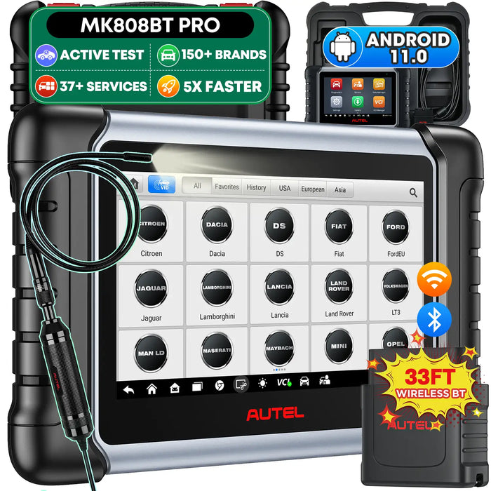 Autel MaxiCOM MK808BT Pro Diagnosescanner Bluetooth-Verbindung |bidirektionale Steuerung | Alle Systemdiagnose | 37+ Dienste |Mehrsprachig