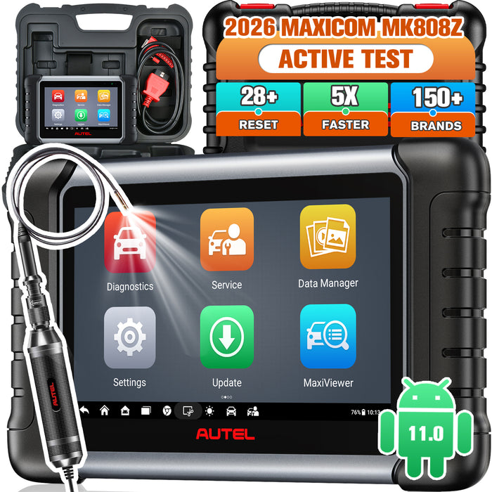 Autel MaxiCOM MK808Z丨Diagnosescanner/Bidirektionale Steuerung/Alle Systeme auf OE-Niveau/28+ Reset-Service/Globale Version, mehrsprachig