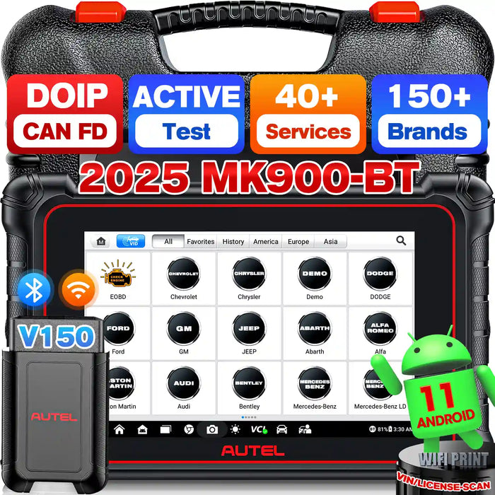 Autel Maxicom MK900BT丨OBDII-Diagnosescanner丨Android 11 Upgrade von MK900丨40+ Service aktiver Test丨Alll-System mehrere Marken