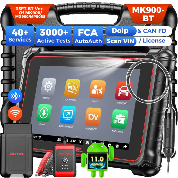 Autel Maxicom MK900BT丨OBDII-Diagnosescanner丨Android 11 Upgrade von MK900丨40+ Service aktiver Test丨Alll-System mehrere Marken