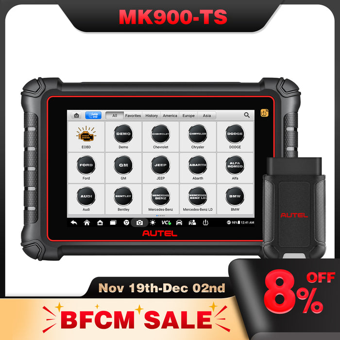 Autel Maxicom MK900TS丨Professioneller TPMS-Diagnosescanner丨TPMS-Neulernen/Ersetzen/Sensorprogrammierung丨Mehrmarken-Komplettsystem 40+Service丨Mehrsprachig