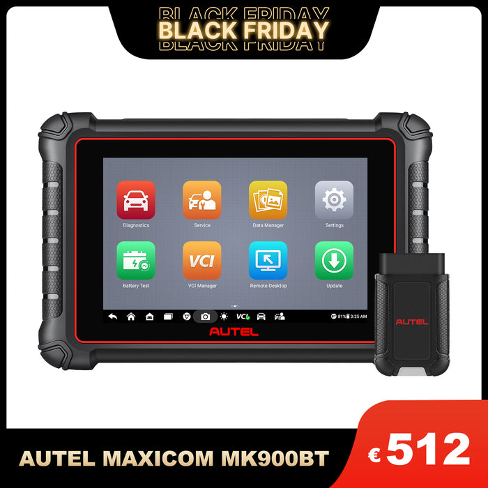 Autel Maxicom MK900BT OBDII-Diagnosescanner丨Android 11, 8-Zoll-Bildschirm 8M-Rückfahrkamera丨40+ Service aktiver Test丨Alll-System mehrere Marken