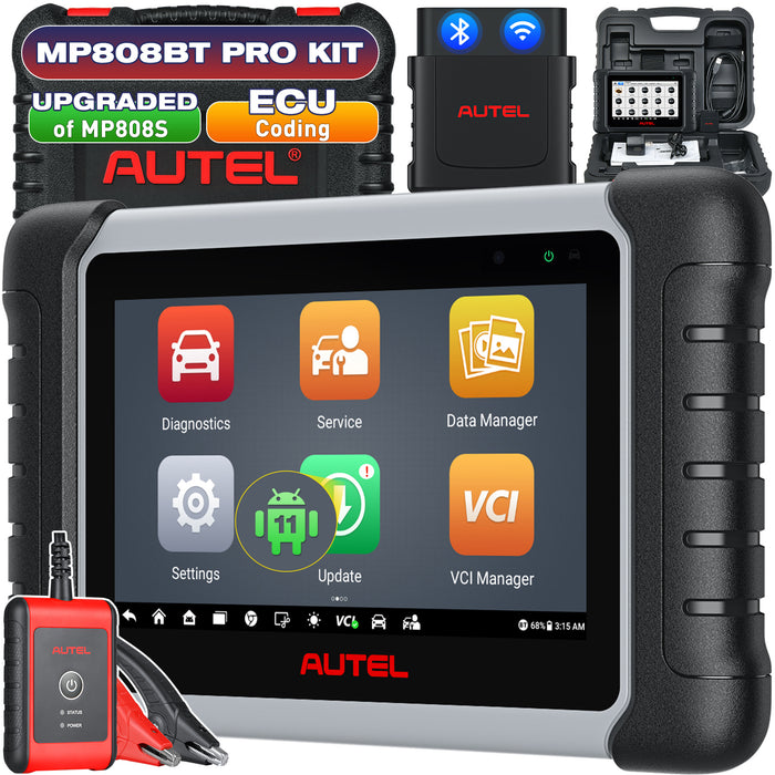 【2 Jahre Update】Autel MaxiPRO MP808BT Pro Kit Diagnosescanner mit Box-Adaptern | Bidirektionale Steuerung | OE-Level Alle Systemdiagnose | 37+ Dienstleistungen | Öl zurücksetzen | EPB | Mehrsprachig