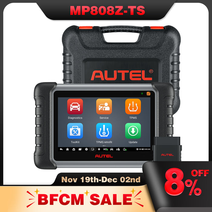 【2 Years Update】Autel MaxiPro MP808Z-TS丨2-in-1 TPMS- und Diagnose scanner丨TPMS-Neulernen/Ersetzen/Programmieren MX-Sensor丨ECU-Codierung丨Bidirektionale Steuerung des gesamten Systems丨30+Reset-Service丨Mehrsprachig