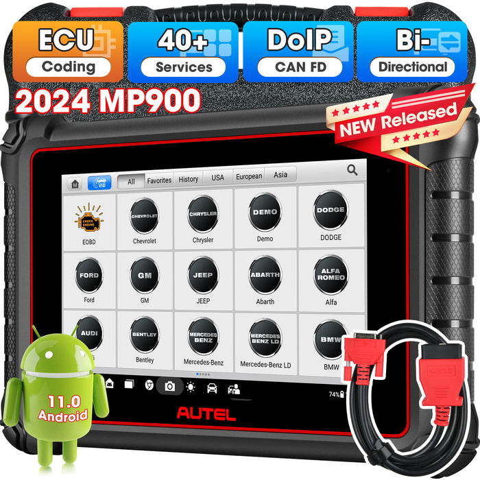 【2024 Newest】Autel Maxipro MP900 Diagnose Scanner丨Android 11 Mehrmarken Alles System丨40+Reset Service丨ECU Codingest Aktivtest