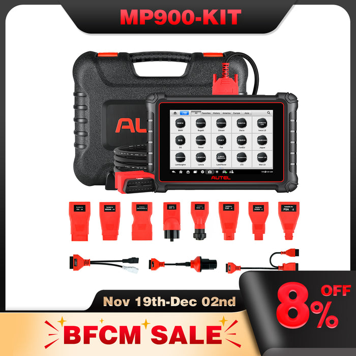 Autel Maxipro MP900 Kit 丨(MP900 + Box-Adapter) Diagnosescanner, Android 11 Multi-Brand-Vollsystem, 40+ Service, ECU-Codierung, mehrsprachig