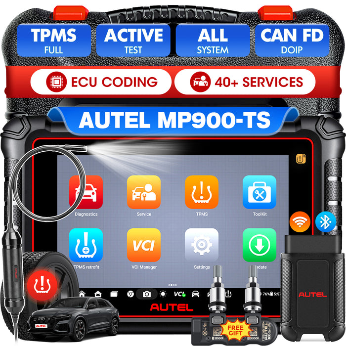 【2 Free MX-sensors】Autel Maxipro MP900TS TPMS Scanner丨Android 11 TPMS neu lernen/ersetzt/MX-Sensor-Programmierung丨ECU Coding丨40+ Reset service丨Bi-Directional Control