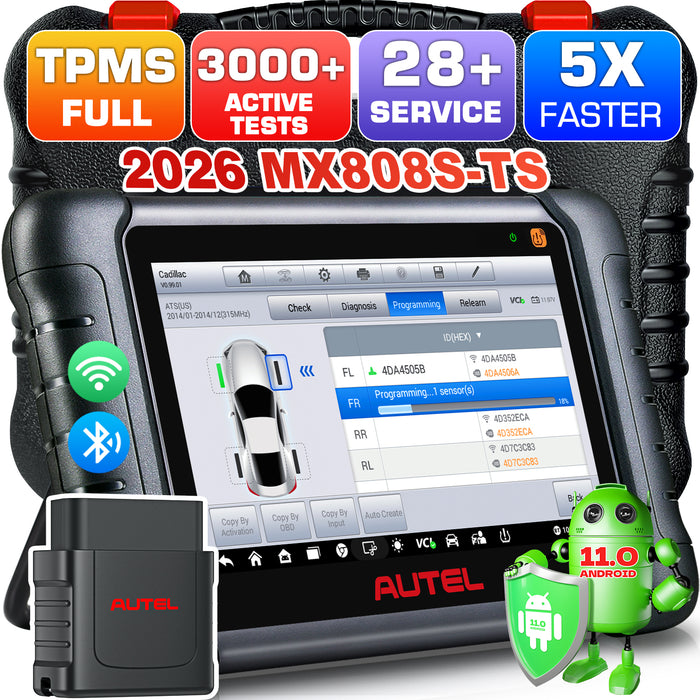 Autel MaxiCheck MX808S-TS | Vollständige TPMS-Funktion| Same as MK808S-TS/MK808Z-TS| Alle Systemdiagnose | 30+Dienste zurücksetzen