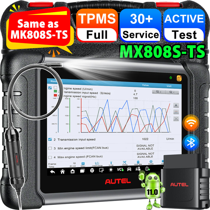 Autel MaxiCheck MX808S-TS | Vollständige TPMS-Funktion| Same as MK808S-TS/MK808Z-TS| Alle Systemdiagnose | 30+Dienste zurücksetzen