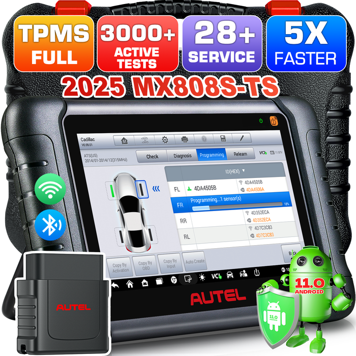 Autel MaxiCheck MX808S-TS | Vollständige TPMS-Funktion| Same as MK808S-TS/MK808Z-TS| Alle Systemdiagnose | 30+Dienste zurücksetzen