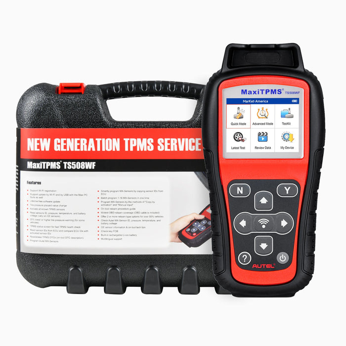 Autel MaxiTPMS TS508WF Kit | With Free 4Pcs MX Sensors | 4 ways to Program MX-Sensors | 3 ways Relearn OEM senors | Quick/Advanced Mode丨Upgraded Version of TS501/TS408