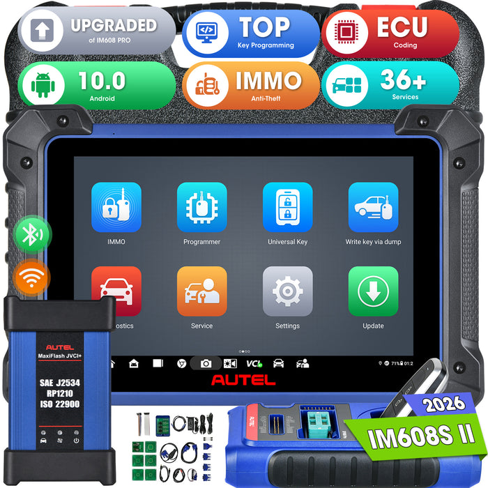Autel MaxiIM IM608S II丨Schlüsselprogrammierer | Schlüssel hinzufügen | Alle Schlüssel verloren | Passwort lesen | Fernunterricht | Alle Systemdiagnosen auf  | 31+ Reset-Dienste
