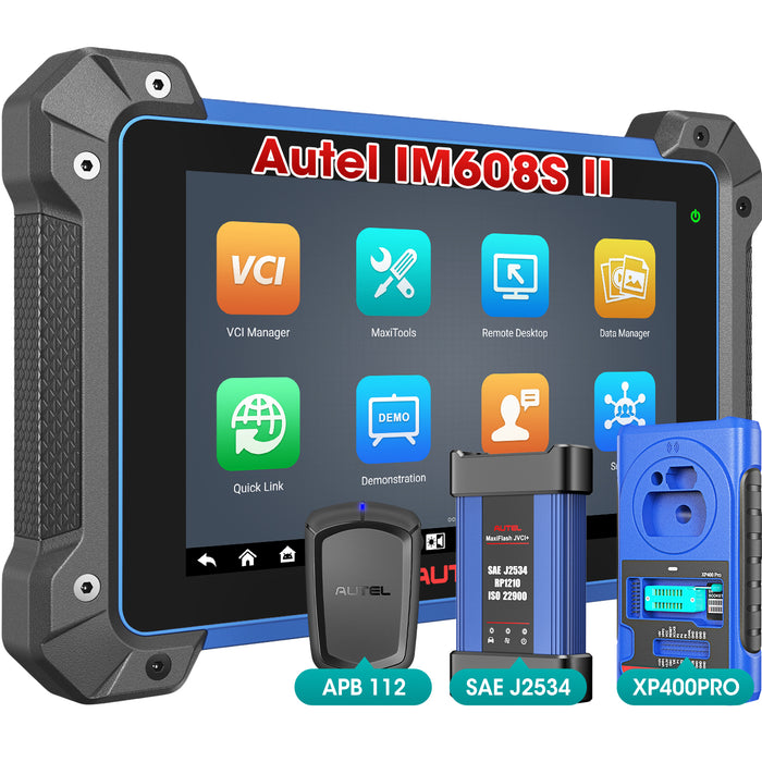 Autel MaxiIM IM608S II丨Schlüsselprogrammierer | Schlüssel hinzufügen | Alle Schlüssel verloren | Passwort lesen | Fernunterricht | Alle Systemdiagnosen auf  | 31+ Reset-Dienste