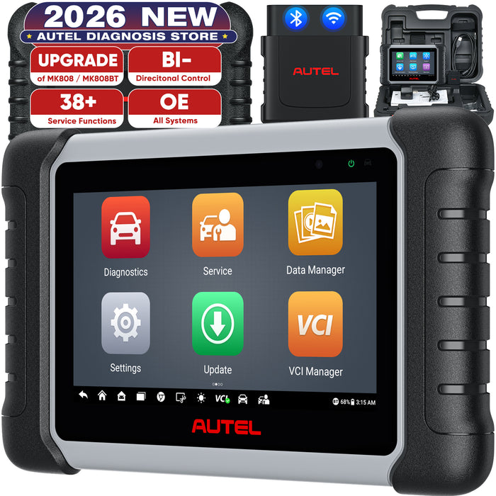 Autel MaxiCOM MK808BT Pro| Diagnosescanner Bluetooth-Verbindung | bidirektionale Steuerung | Alle Systemdiagnose | 37+ Dienste |Mehrsprachig