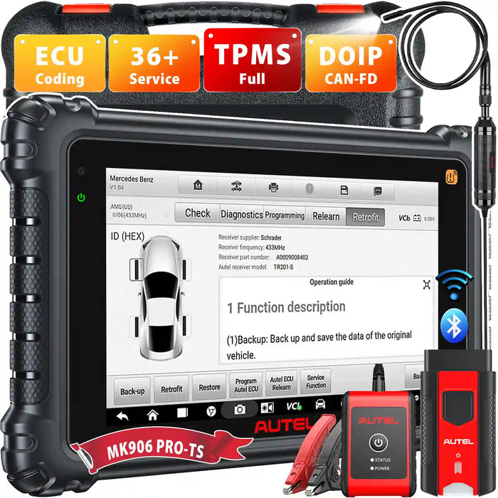 Autel MaxiCOM MK906S Pro2-TS丨Vollständiger TPMS-Service| Aufgerüstet von MS906TS | ECU-Codierung | Bidirektionale Steuerung | 36+ Services | Alle Systemdiagnose