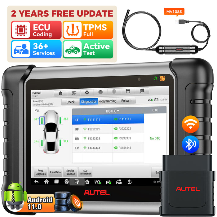 【2 Years Update】Autel MaxiPro MP808Z-TS 2-in-1 TPMS- und Diagnosescanner丨TPMS-Neulernen/Ersetzen/Programmieren MX-Sensor丨ECU-Codierung丨Bidirektionale Steuerung des gesamten Systems丨30+Reset-Service丨Mehrsprachig