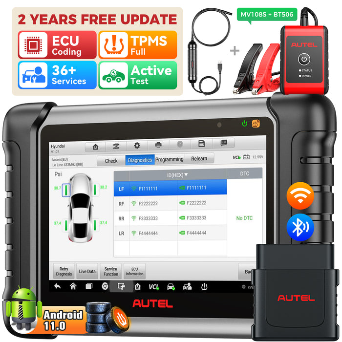 【2 Years Update】Autel MaxiPro MP808Z-TS 2-in-1 TPMS- und Diagnosescanner丨TPMS-Neulernen/Ersetzen/Programmieren MX-Sensor丨ECU-Codierung丨Bidirektionale Steuerung des gesamten Systems丨30+Reset-Service丨Mehrsprachig