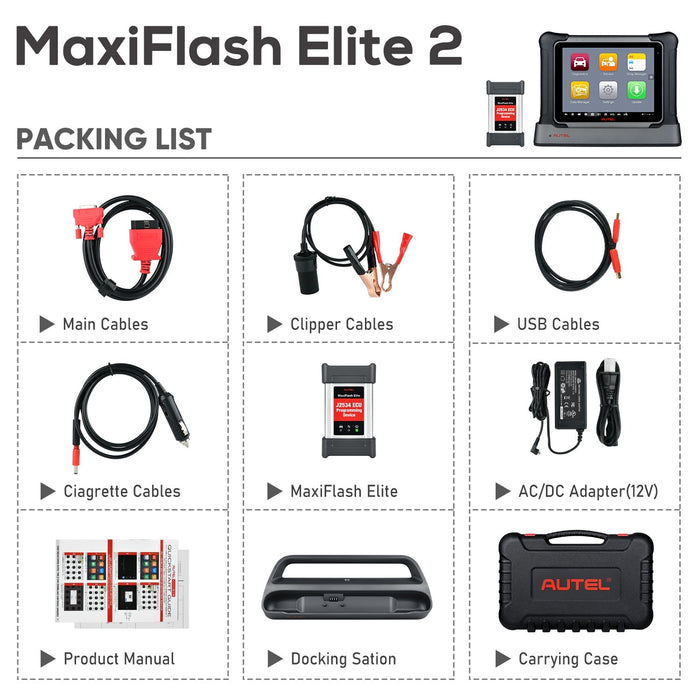 Autel Maxisys Elite II Packliste.
