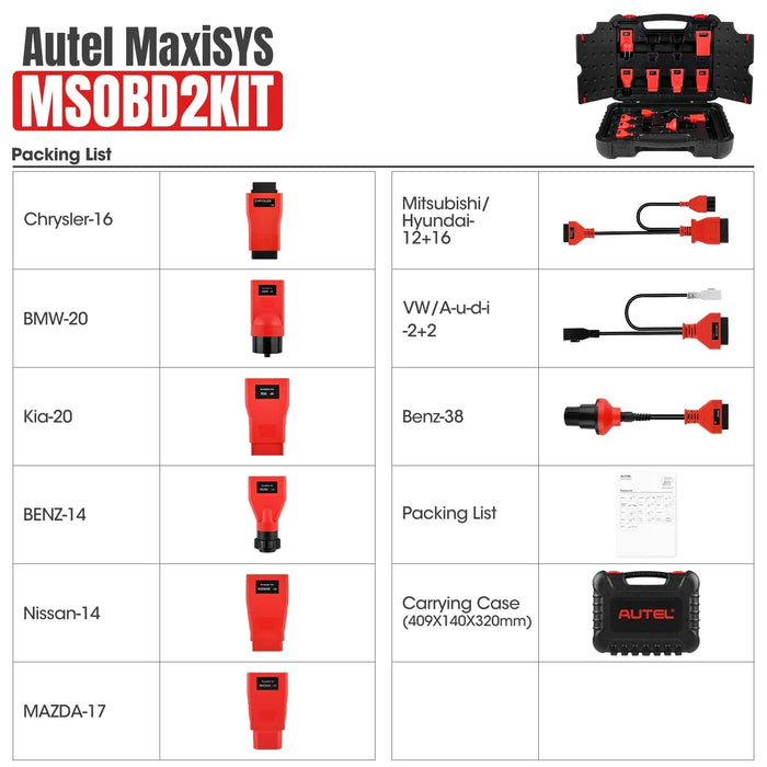 【EU Free Ship】Autel MaxiSYS MSOBD2KIT Non-OBDII Adapter Kit